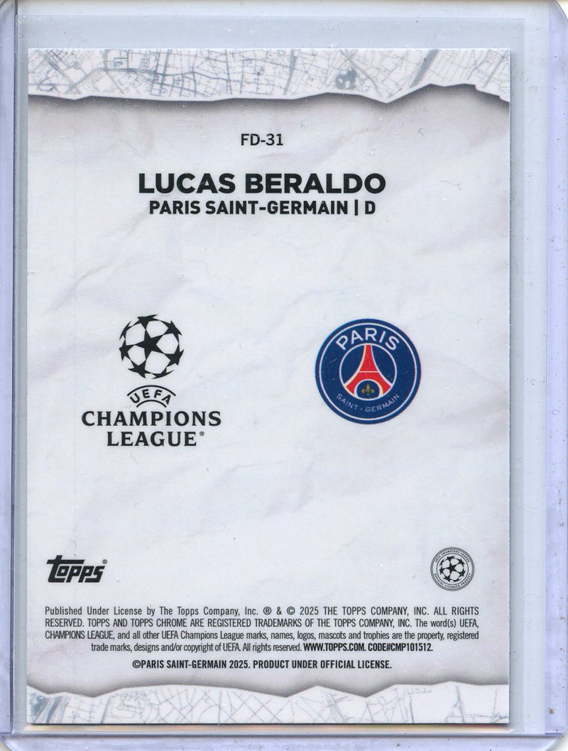 2024-25 Topps Chrome UEFA Club Comps Lucas Beraldo Final Destination