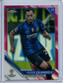 2021-22 Topps Chrome UEFA CL Hakan Calhanoglu Pink Refractor 30/175