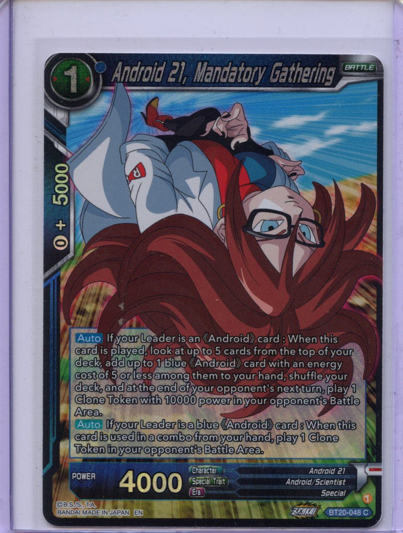 Android 21, Mandatory Gathering - Power Absorbed BT20-048 C Foil