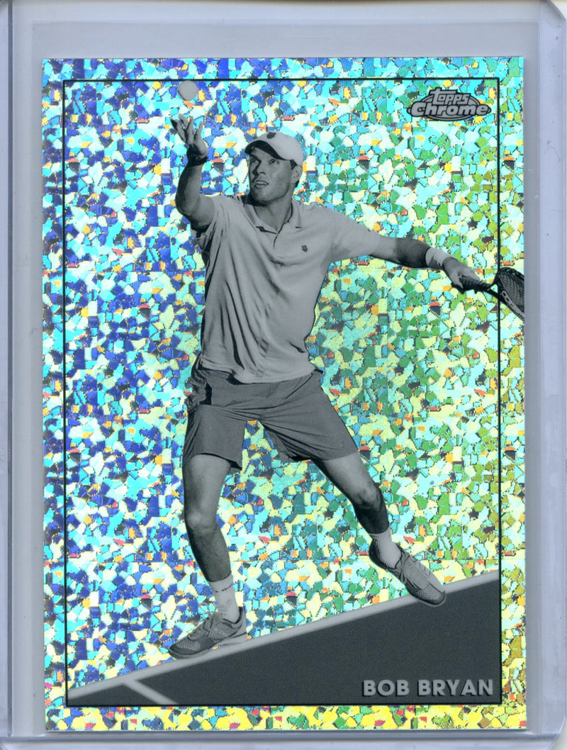 2021 Topps Chrome Tennis Bob Bryan B&W Mini-Diamond