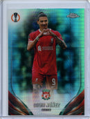 2023-24 Topps Chrome UEFA Darwin Nunez Aqua Prism Refractor