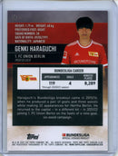 2021-22 Topps Bundesliga Stadium Club Chrome Genki Haraguchi Blue X-Fractor