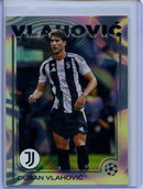 2024-25 Topps UEFA CC Dusan Vlahovic Rain Drops