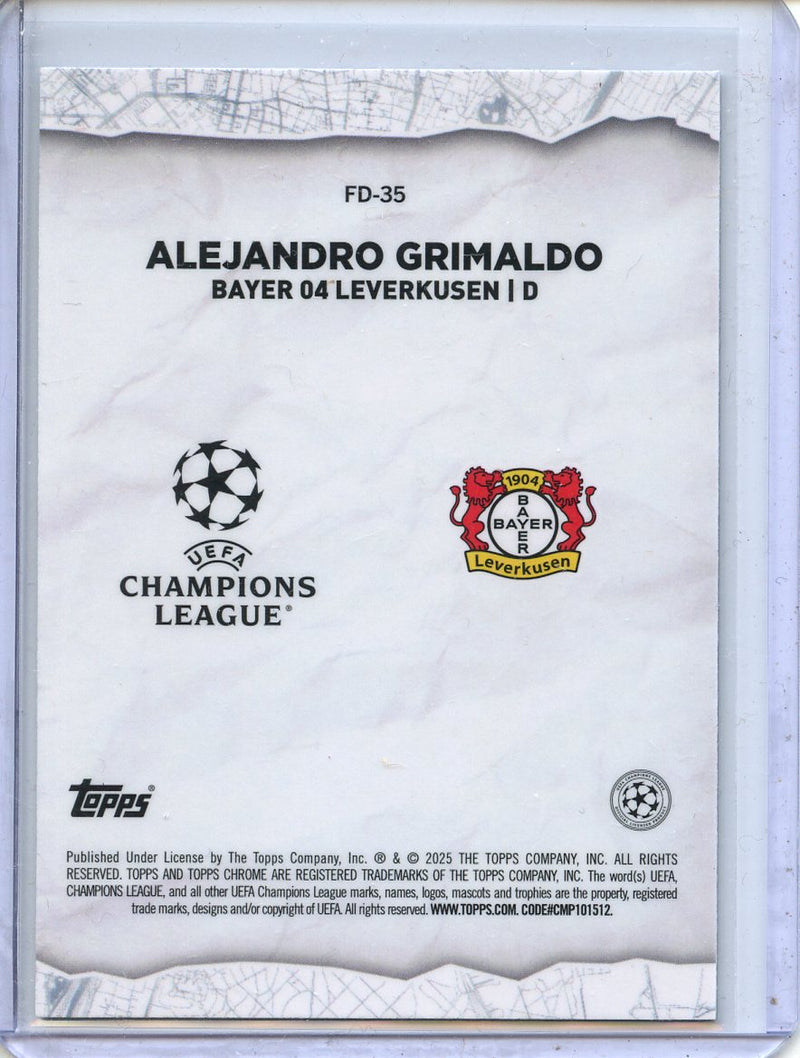 2024-25 Topps Chrome UEFA Club Comps Alejandro Grimaldo Final Destination
