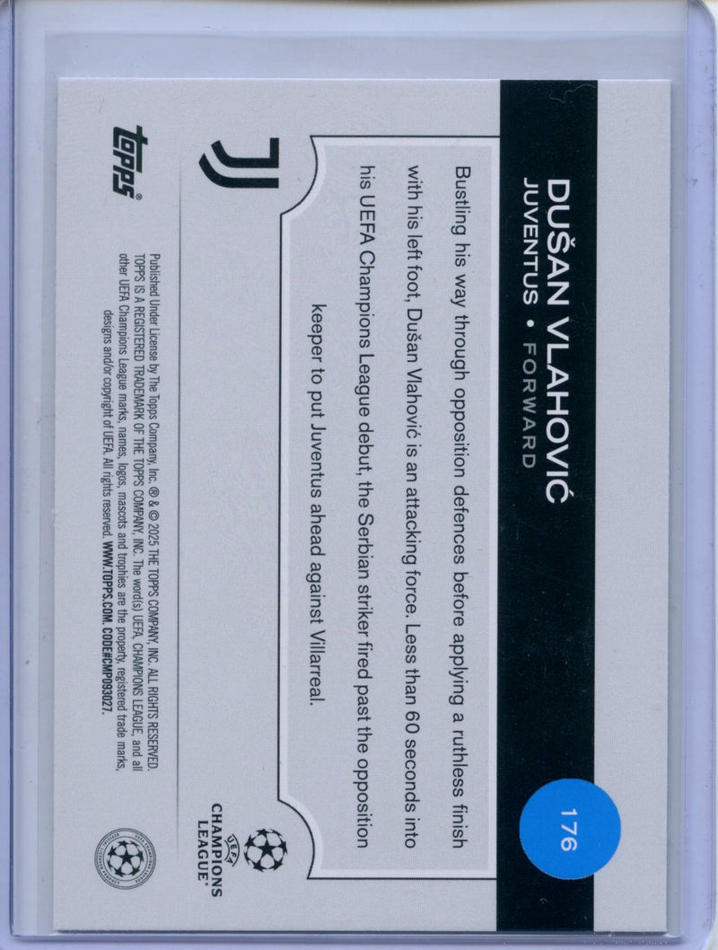 2024-25 Topps UEFA CC Dusan Vlahovic Rain Drops