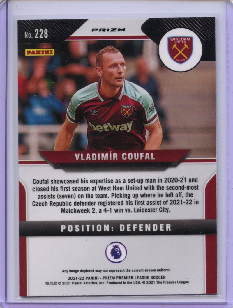 2021-22 Panini Prizm Premier League Vladimir Coufal Green Mojo Prizm