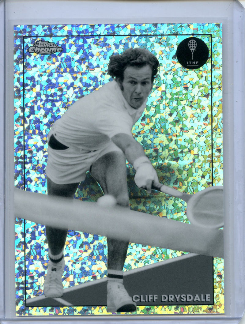 2021 Topps Chrome Tennis Cliff Drysdale B&W Mini-Diamond