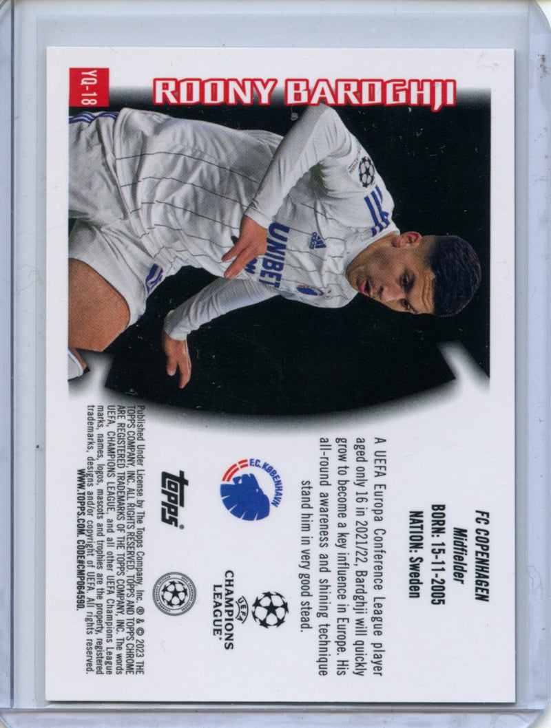 2022-23 Topps Chrome UEFA Roony Bardghji Youthquake