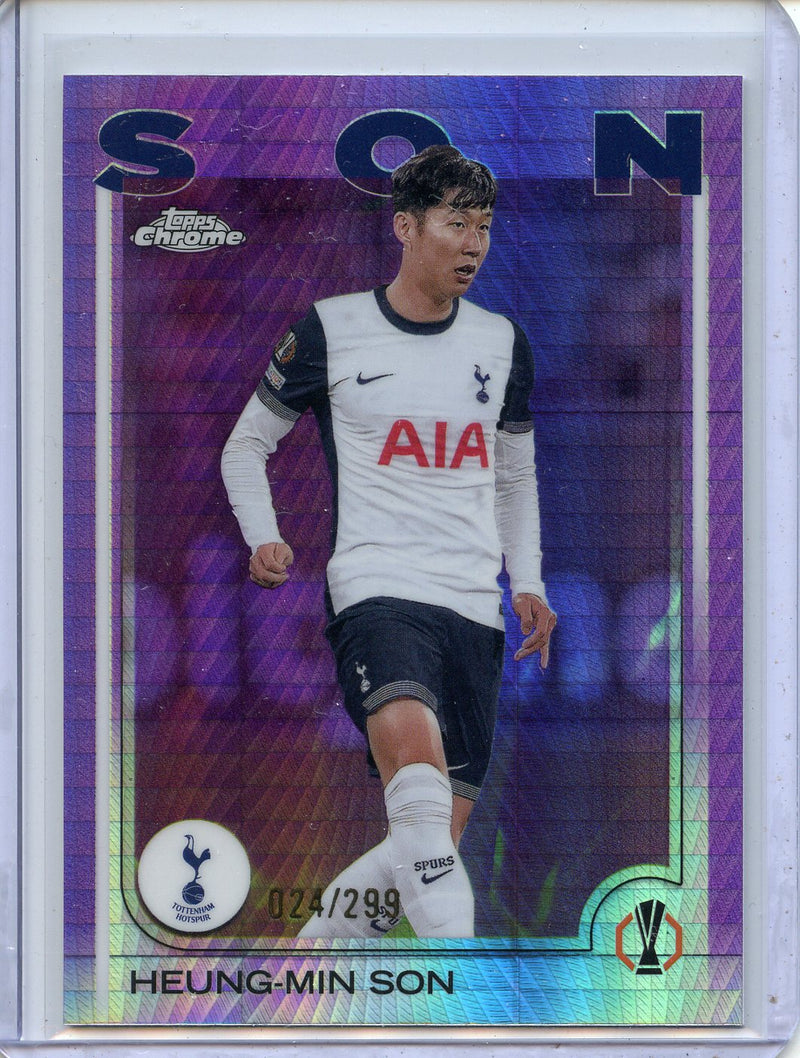 2024-25 Topps Chrome UEFA Club Comps Heung-Min Son Violet Prism 24/299