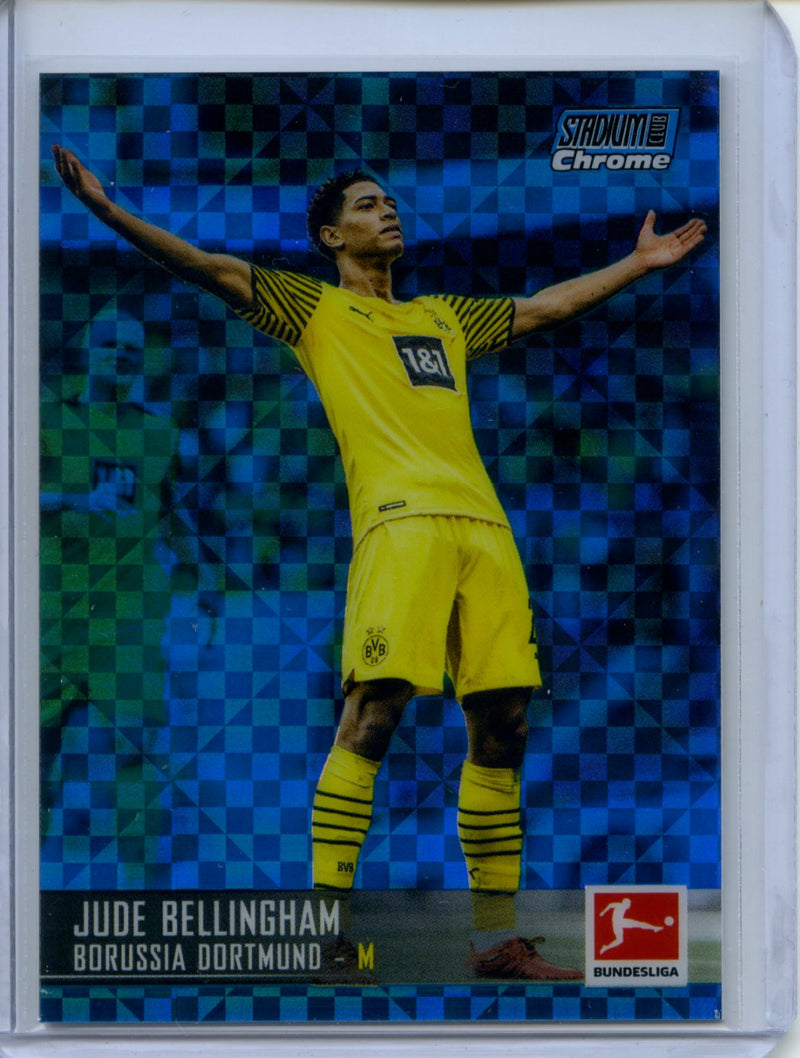 2021-22 Topps Bundesliga Stadium Club Chrome Jude Bellingham Blue X-Fractor