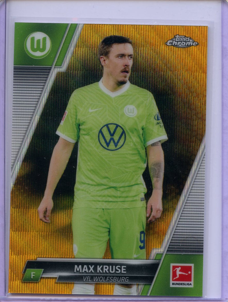 2021-22 Topps Chrome Bundesliga Soccer Max Kruse Gold Wave Refractor 46/50