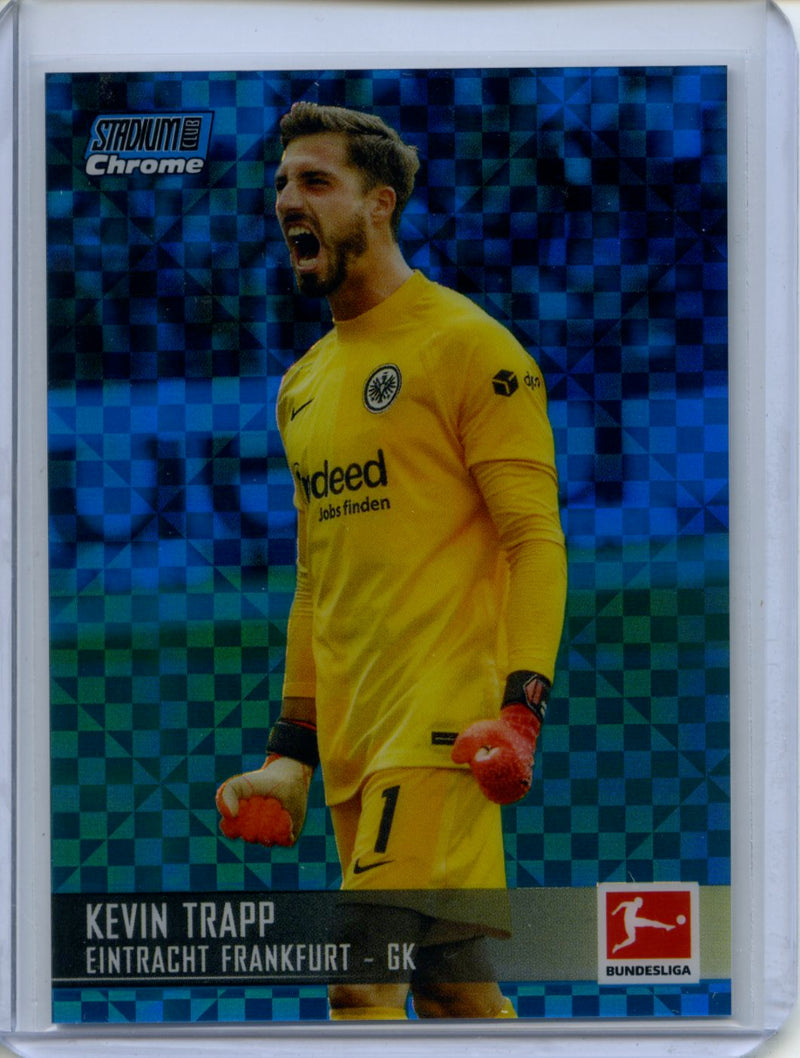 2021-22 Topps Bundesliga Stadium Club Chrome Kevin Trapp Blue X-Fractor