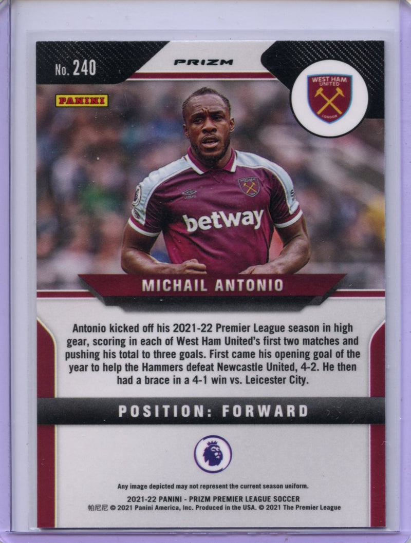 2021-22 Panini Prizm Premier League Michail Antonio Green Mojo Prizm