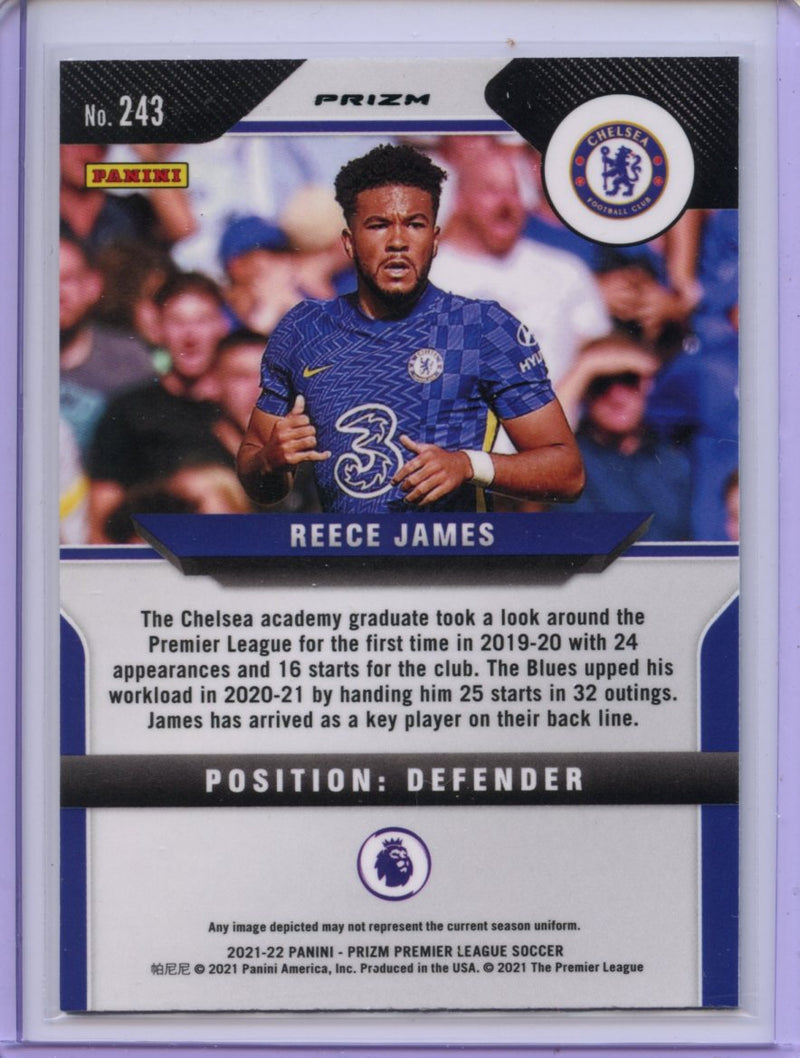 2021-22 Panini Prizm Premier League Reece James Green Mojo Prizm