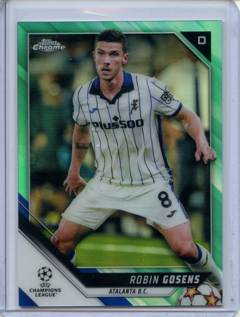 2021-22 Topps Chrome UEFA CL Robin Gosens Aqua Refractor 10/199