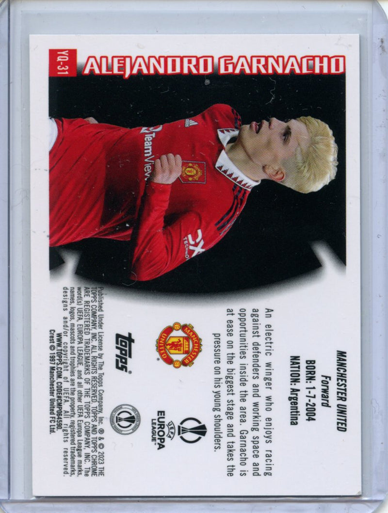 2022-23 Topps Chrome UEFA Alejandro Garnacho Youthquake