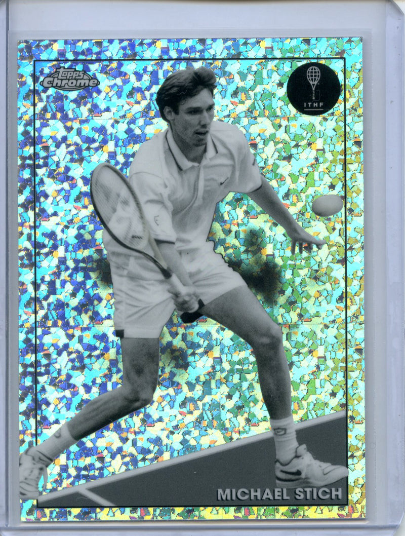 2021 Topps Chrome Tennis Michael Stich B&W Mini-Diamond