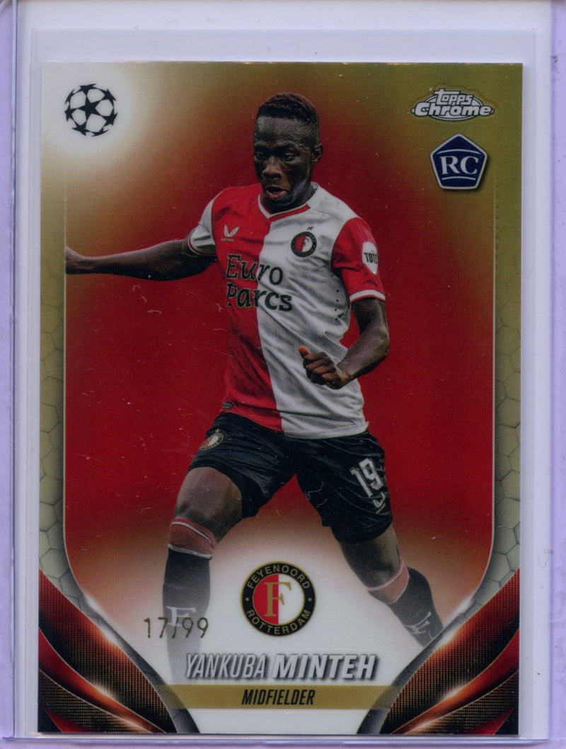 2023-24 Topps Chrome UEFA Yankuba Minteh Color Match 17/99