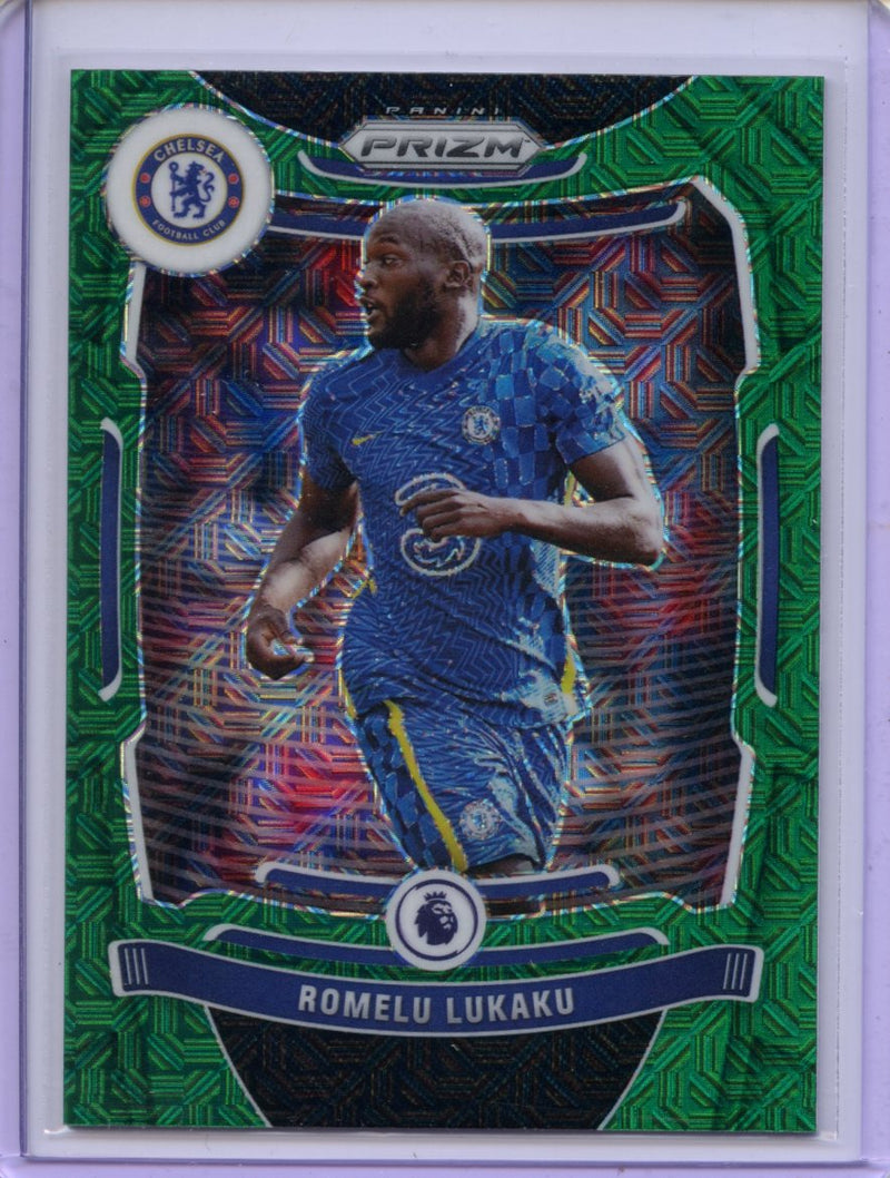 2021-22 Panini Prizm Premier League Romelu Lukaku Green Mojo Prizm