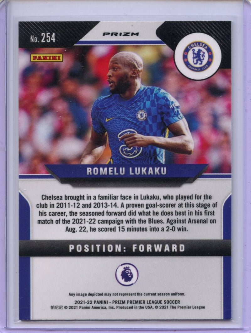 2021-22 Panini Prizm Premier League Romelu Lukaku Green Mojo Prizm