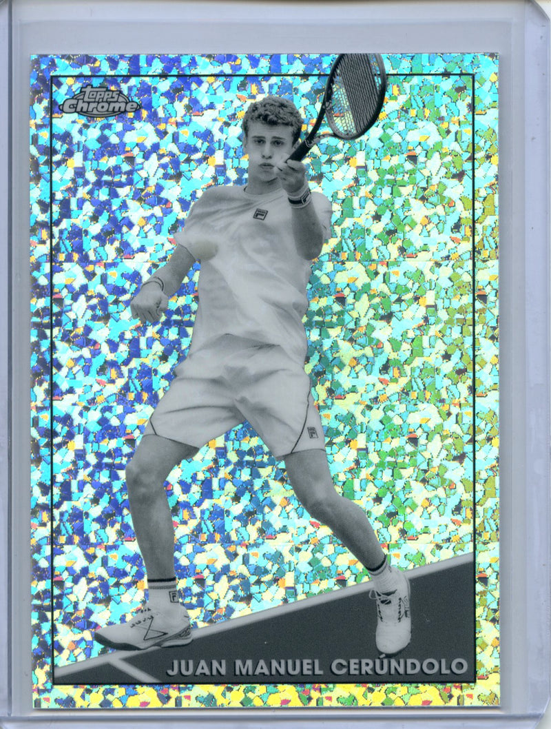 2021 Topps Chrome Tennis Juan Manuel Cerundolo B&W Mini-Diamond