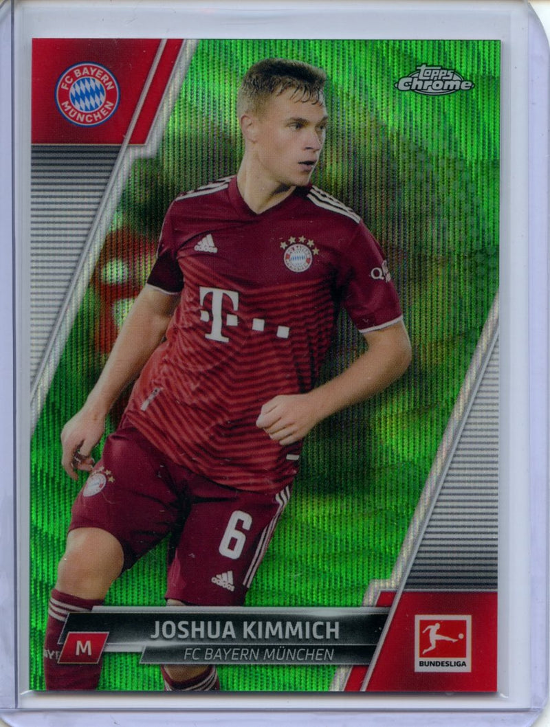 2021-22 Topps Chrome Bundesliga Soccer Joshua Kimmich Green Wave Refractor 15/99