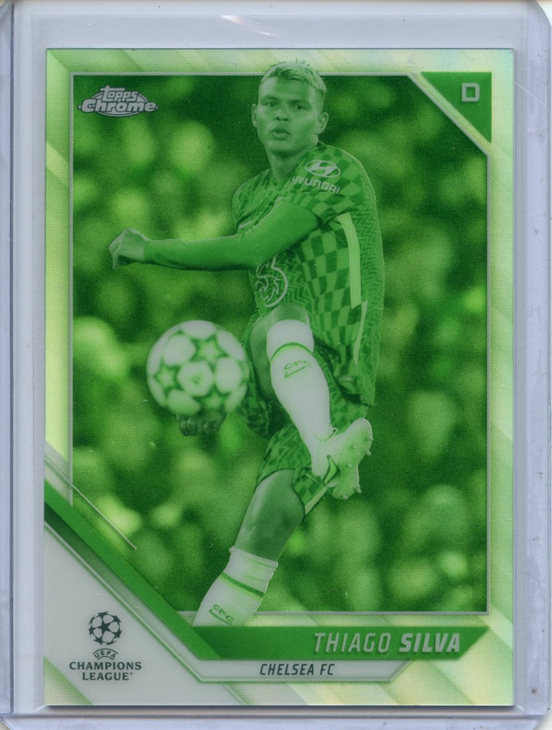 2021-22 Topps Chrome UEFA CL Thiago Silva Night Vision Refractor 192/225