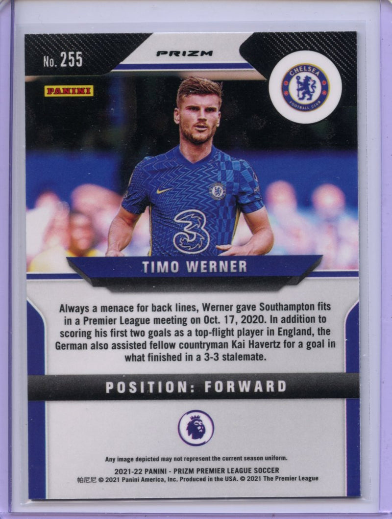 2021-22 Panini Prizm Premier League Timo Werner Green Mojo Prizm
