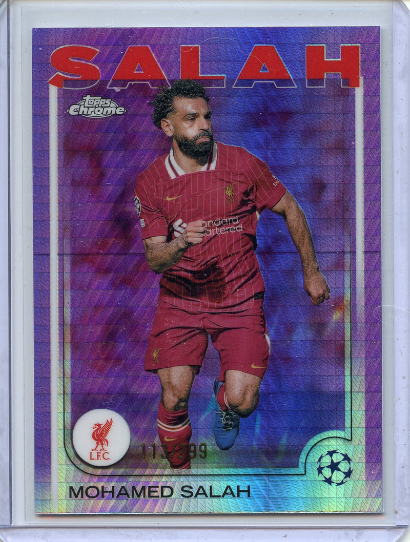 2024-25 Topps Chrome UEFA Club Comps Mohamed Salah Violet Prism 113/299