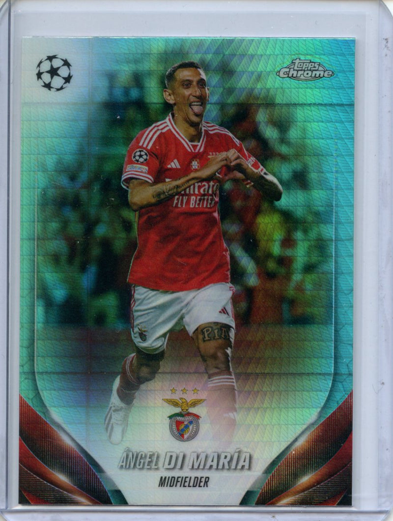 2023-24 Topps Chrome UEFA Angel Di María Aqua Prism Refractor