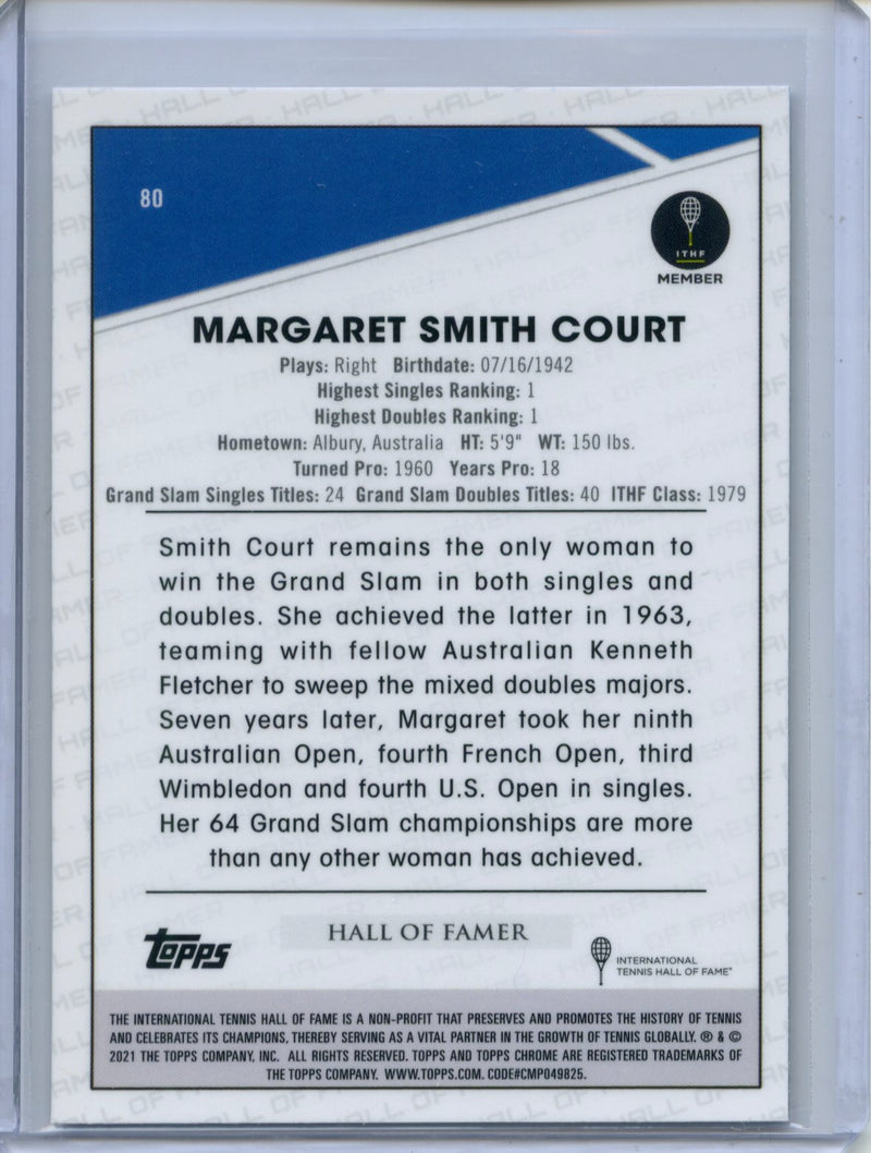 2021 Topps Chrome Tennis Margaret Smith Court B&W Mini-Diamond