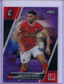 2021-22 Topps Chrome Bundesliga Soccer VIncenzo Grifo Purple Wave Refractor 202/299