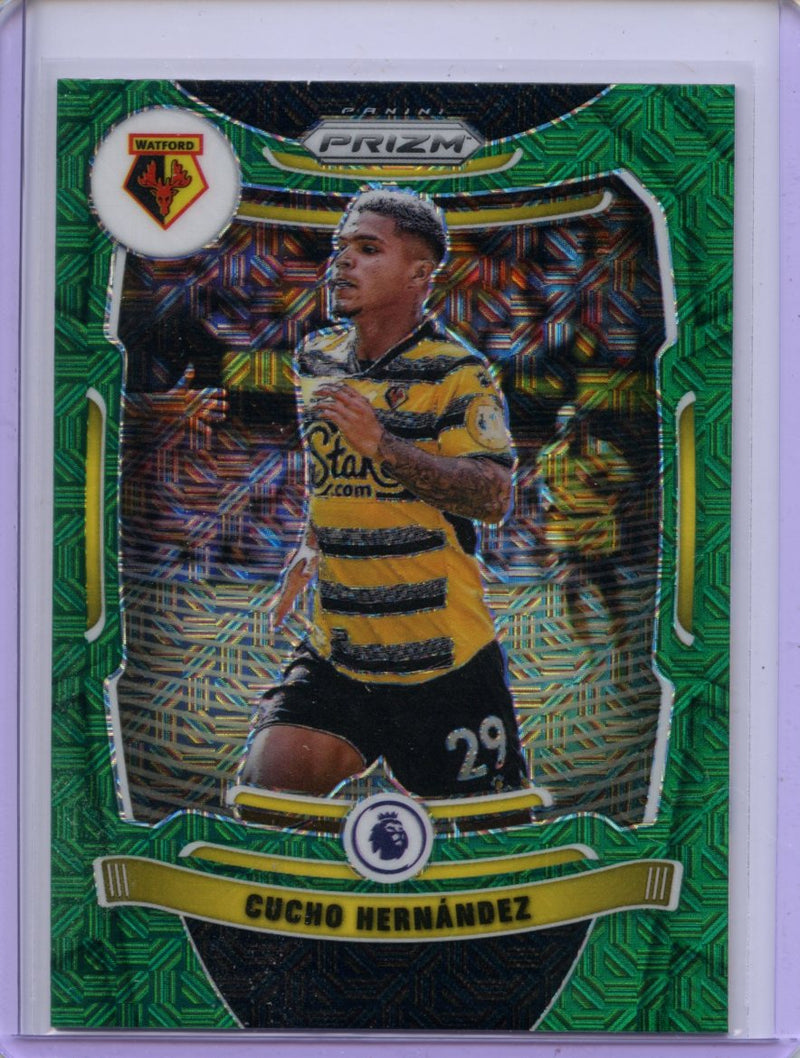 2021-22 Panini Prizm Premier League Cucho Hernandez Green Mojo Prizm