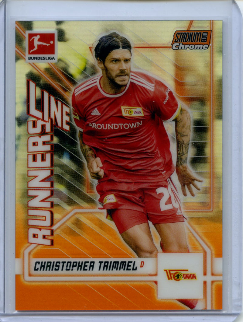 2021-22 Topps Bundesliga Stadium Club Chrome Christopher Trimmel Line Runners Orange Refractor 10/25