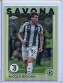 2024-25 Topps Chrome UEFA Club Comps Nicolo Savona Refractor
