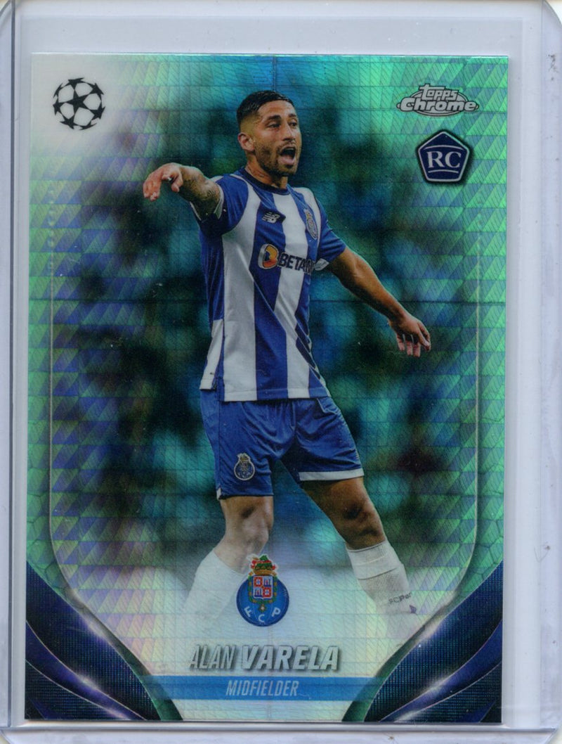 2023-24 Topps Chrome UEFA Alan Varela Aqua Prism Refractor