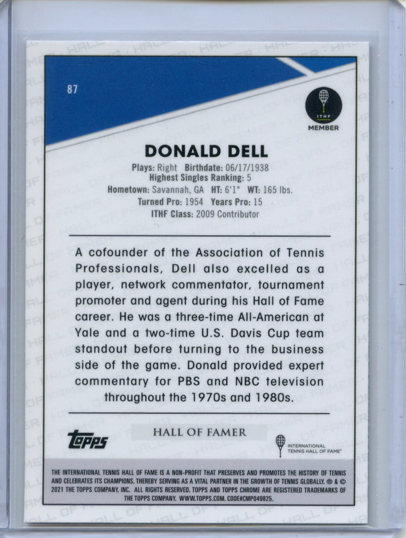 2021 Topps Chrome Tennis Donald Dell B&W Mini-Diamond