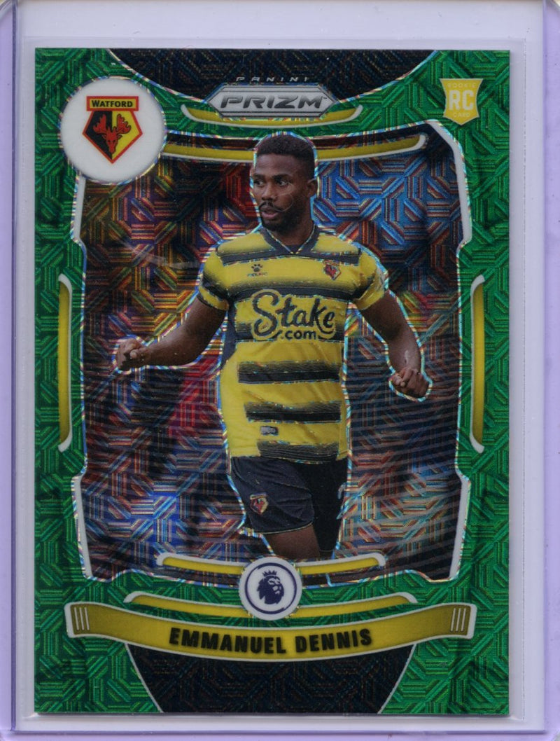 2021-22 Panini Prizm Premier League Emmanuel Dennis Green Mojo Prizm