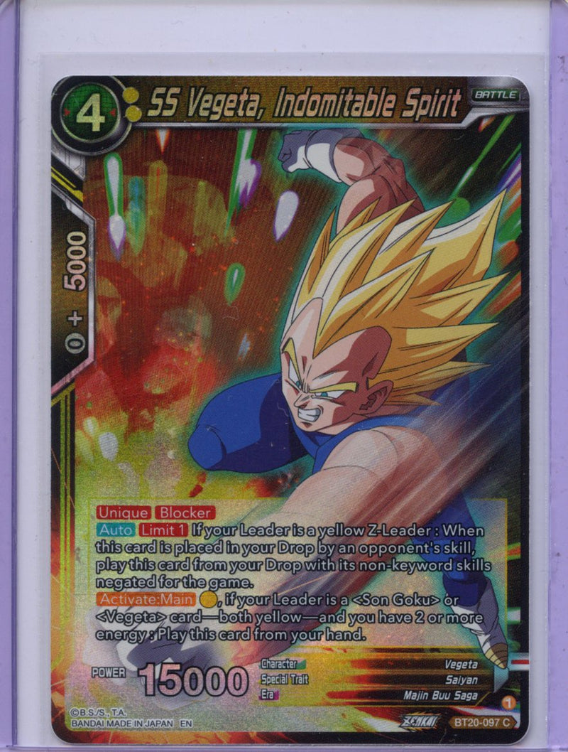 SS Vegeta, Indomitable Spirit - Power Absorbed BT20-097 C Foil