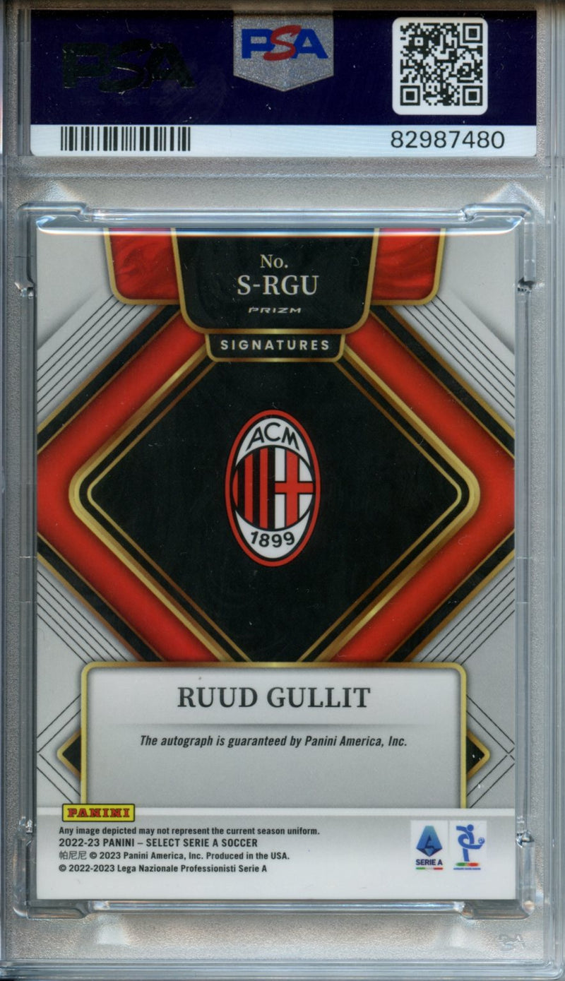 2022-23 Panini Select Serie A Ruud Gullit Signatures