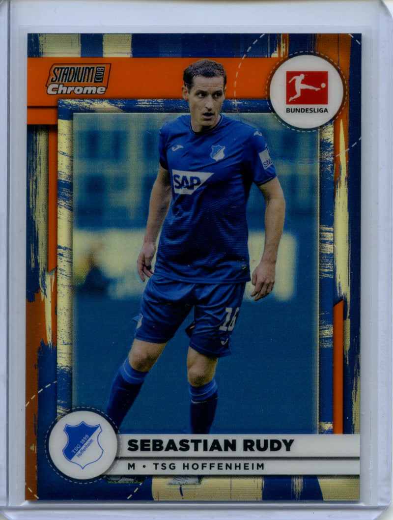 2021-22 Topps Bundesliga Stadium Club Chrome Sebastian Rudy Ball Artists Orange Refractor 24/25