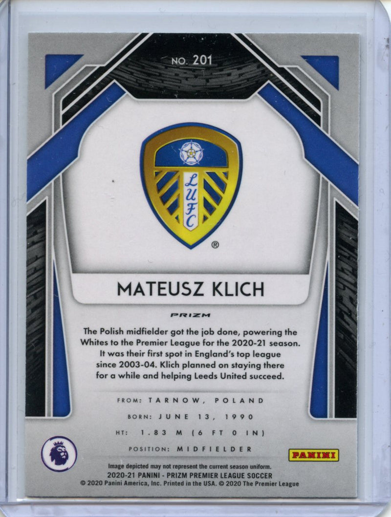 2020-21 Panini Prizm Premier League Mateusz Klich Silver Prizm