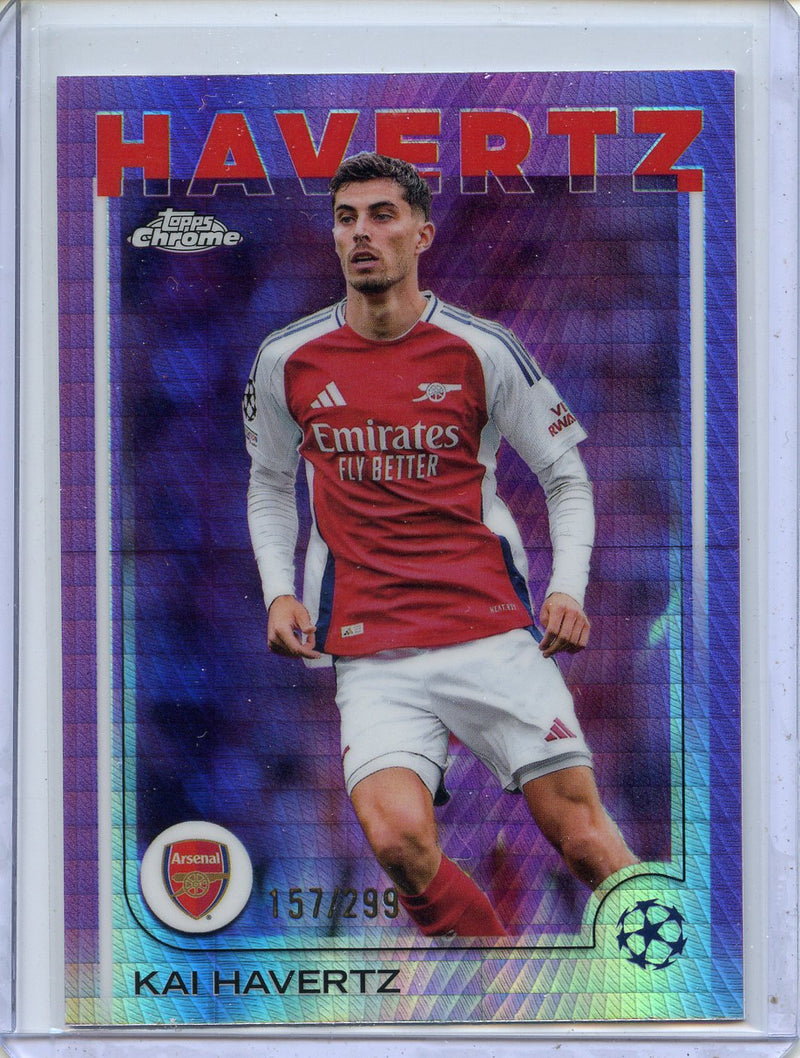 2024-25 Topps Chrome UEFA Club Comps Kai Havertz Violet Prism 157/299