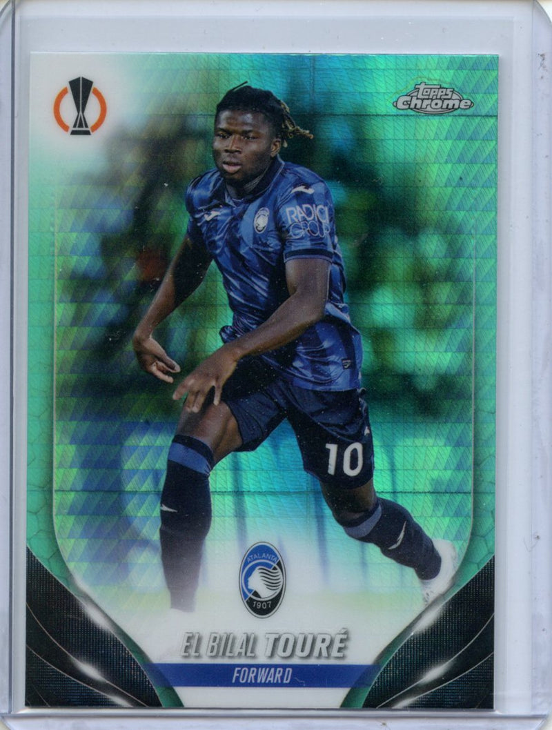 2023-24 Topps Chrome UEFA El Bilal Toure Aqua Prism Refractor