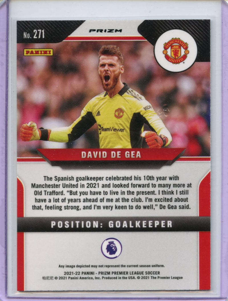 2021-22 Panini Prizm Premier League David De Gea Green Mojo Prizm