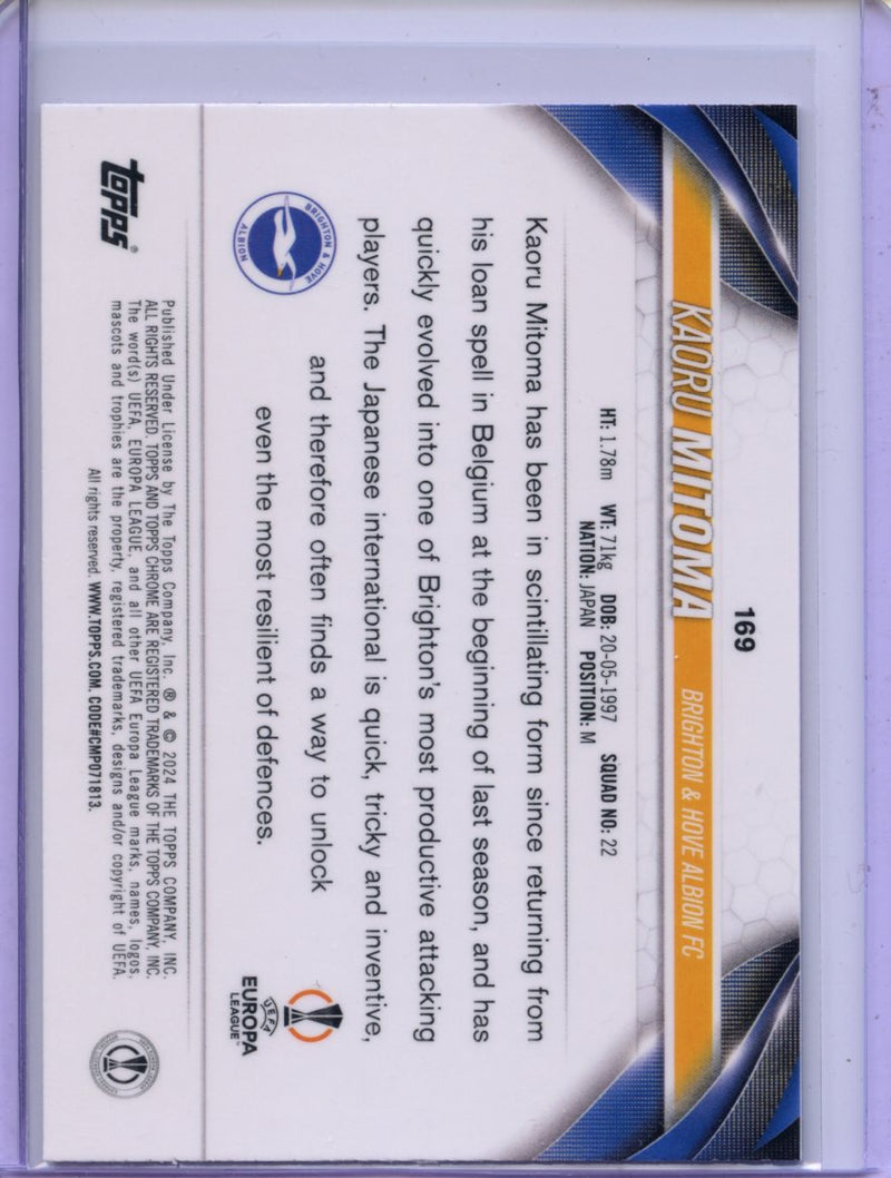 2023-24 Topps Chrome UEFA Kaoru Mitoma Magenta Prism 87/99