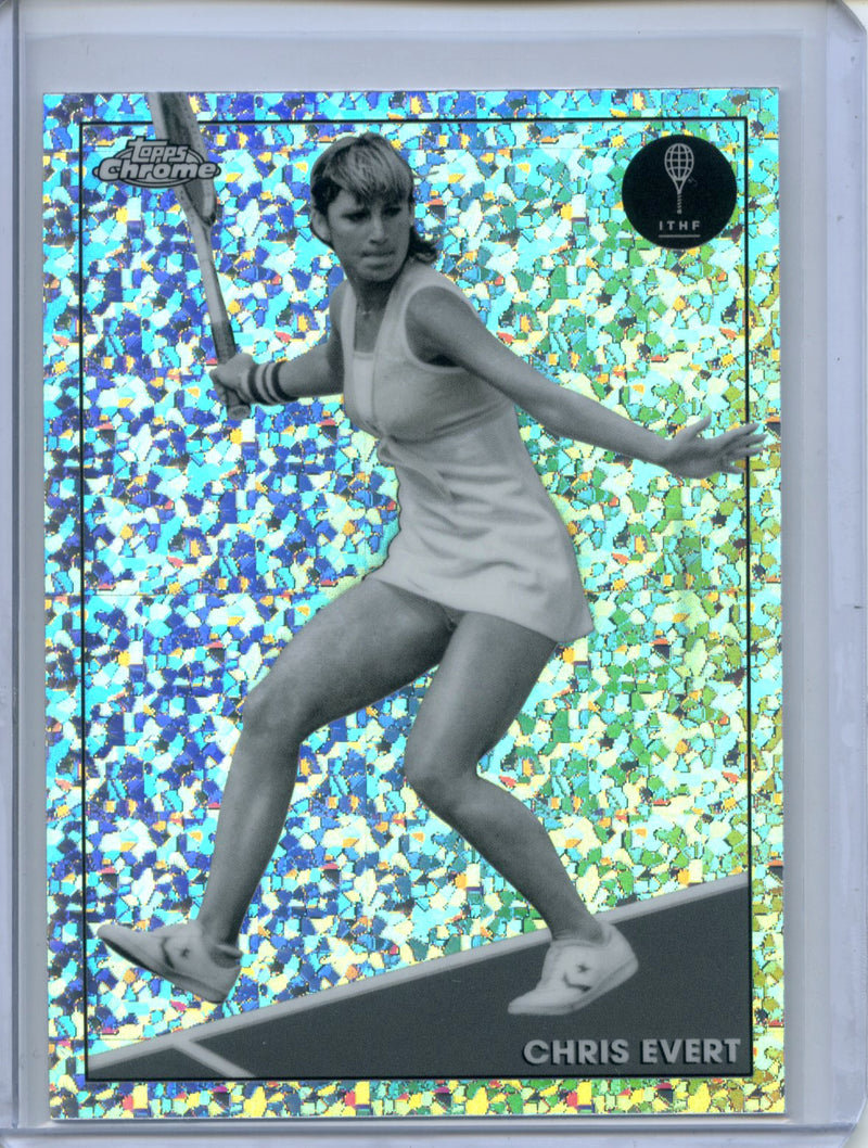 2021 Topps Chrome Tennis Chris Evert B&W Mini-Diamond