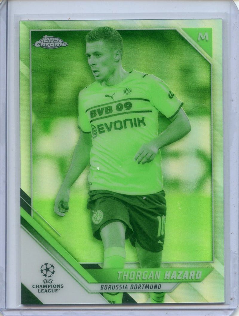 2021-22 Topps Chrome UEFA CL Thorgan Hazard Night Vision Refractor 120/225