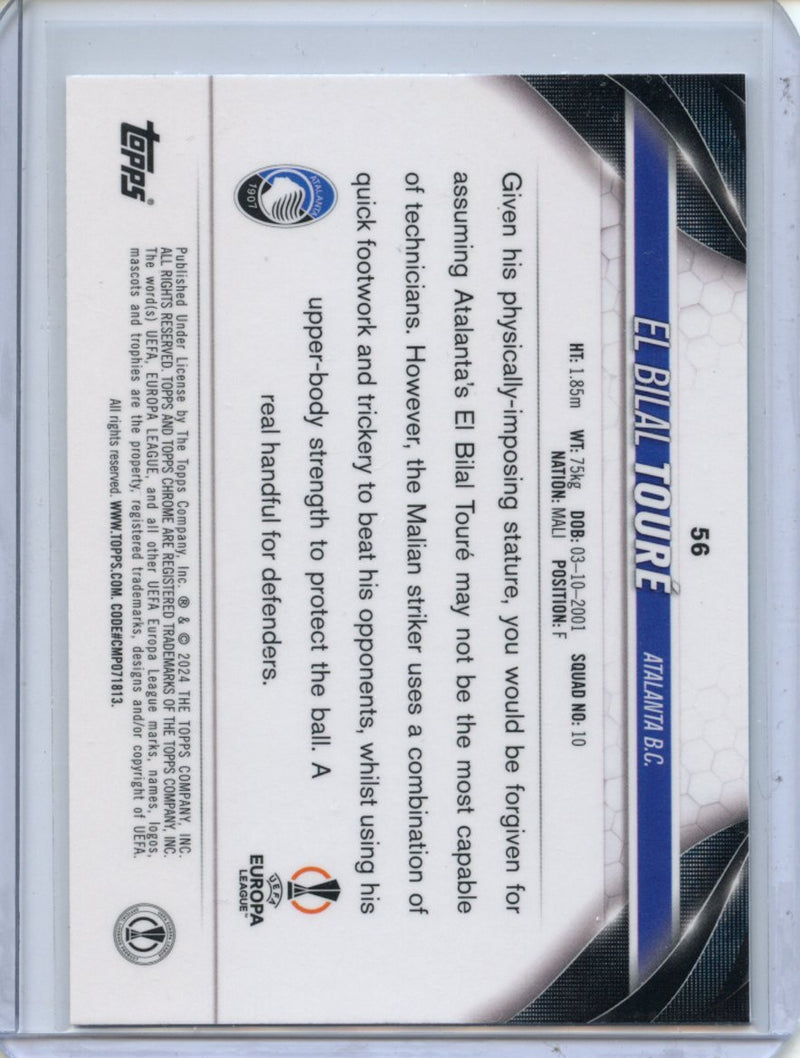 2023-24 Topps Chrome UEFA El Bilal Toure Aqua Prism Refractor