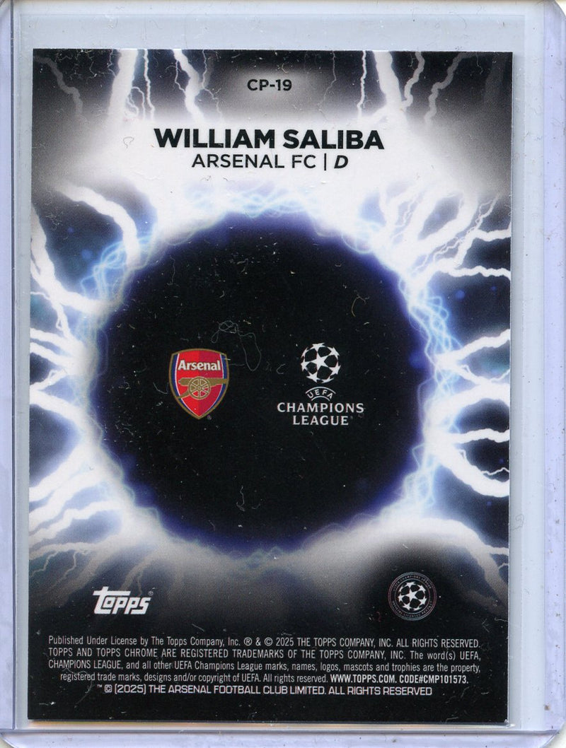 2024-25 Topps Chrome UEFA Club Comps William Saliba Circle of Power